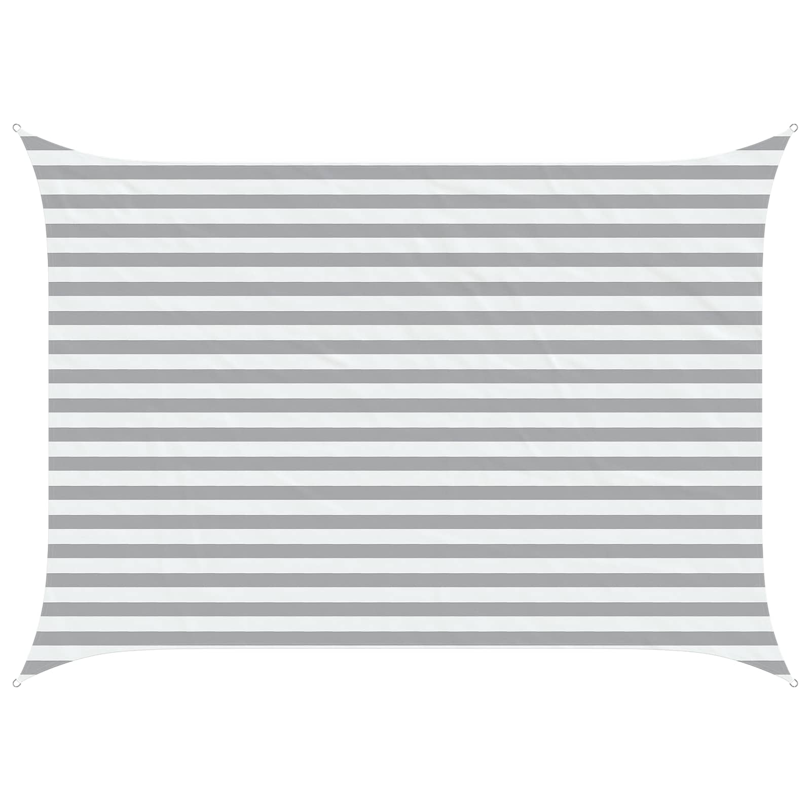 Zonneschaduwzeil Lichtgrijs en wit. 3,5 x 2,5 m image 2
