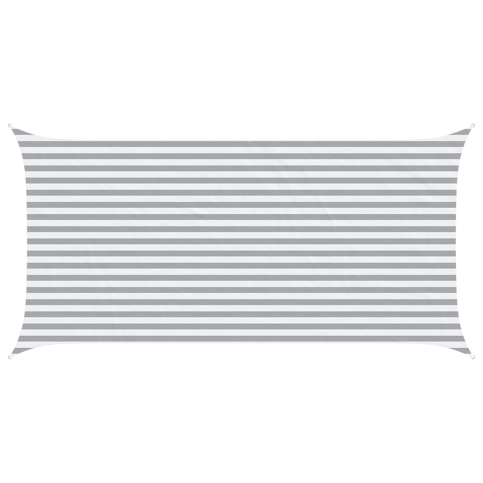 Zonneschaduwzeil Lichtgrijs en wit. 5 x 2,5 m image 2