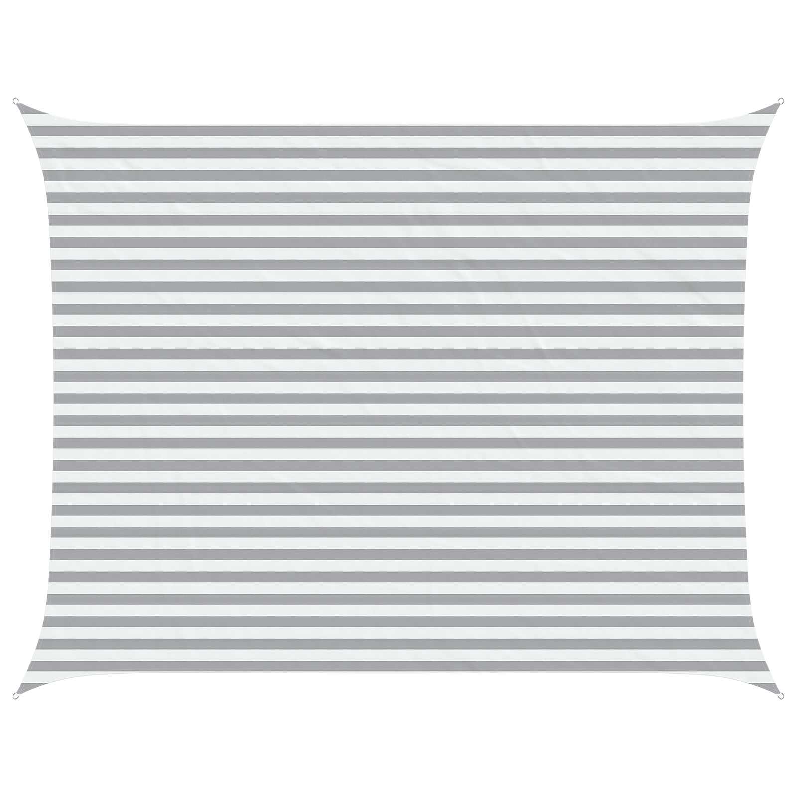 Zonneschaduwzeil Lichtgrijs en wit. 4,5 x 3,5 m image 2