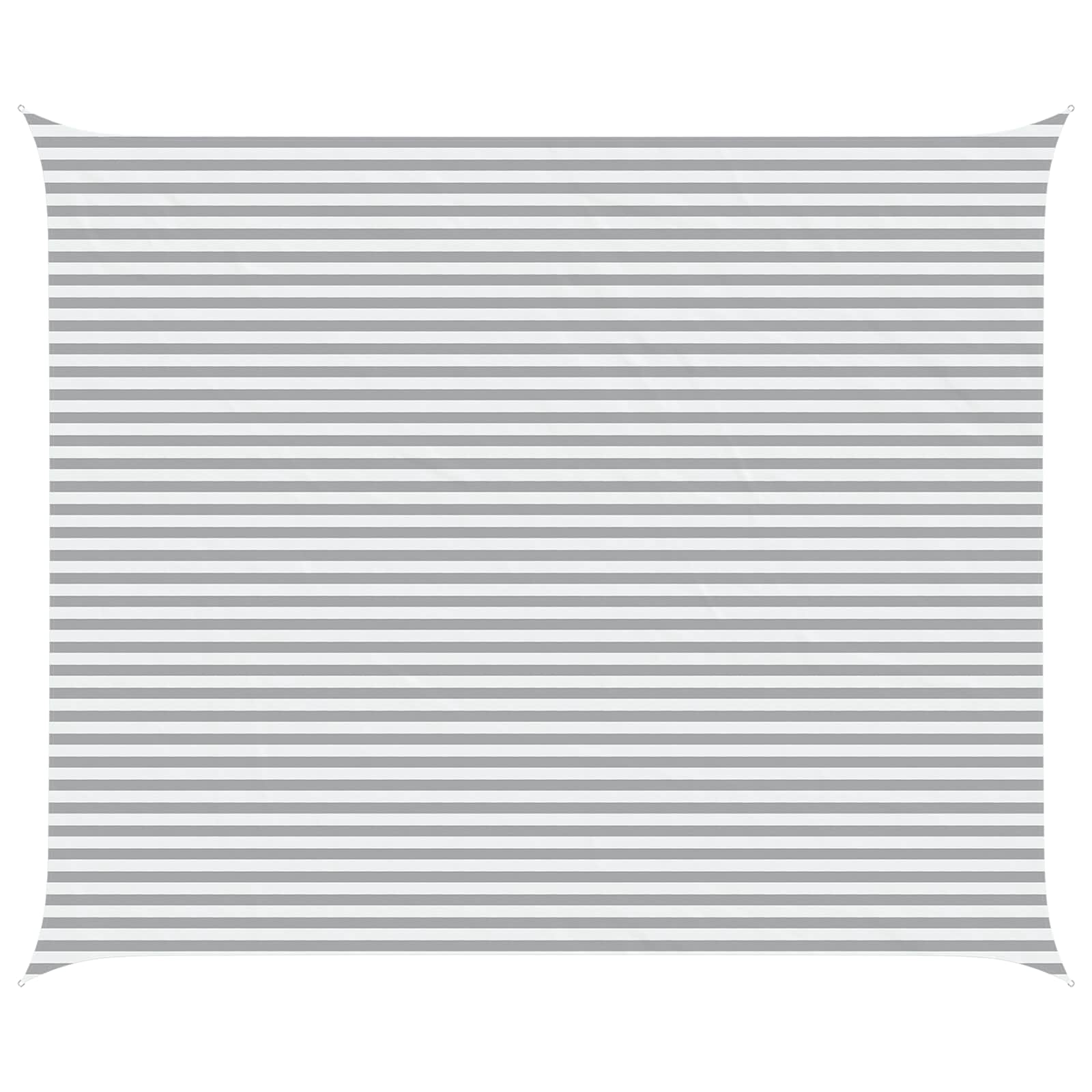 Zonneschaduwzeil Lichtgrijs en wit. 6 x 5 m image 2