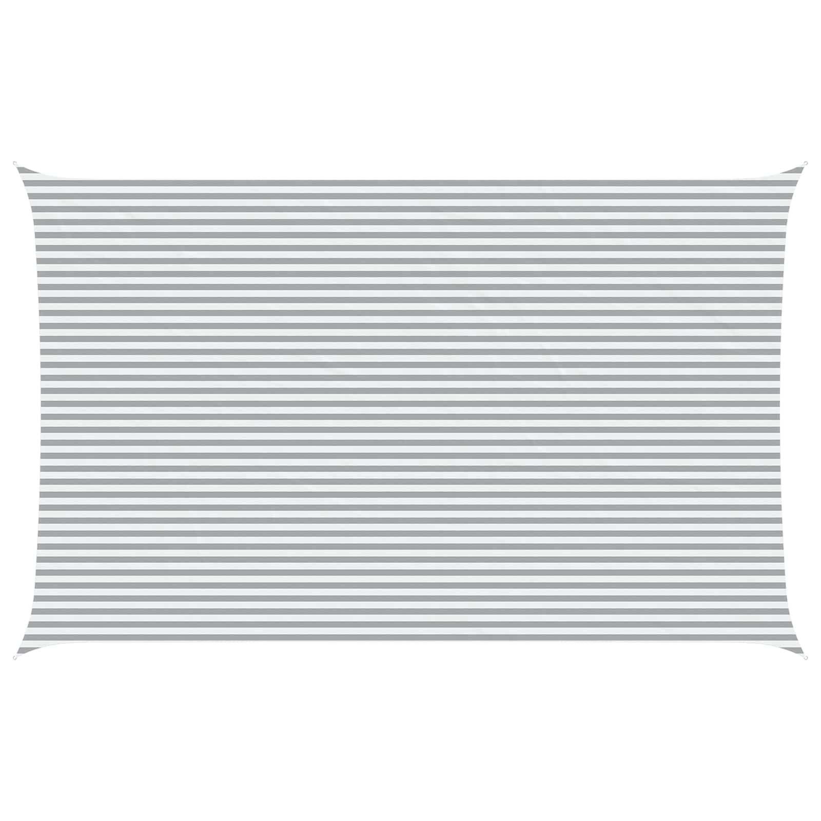 Zonneschaduwzeil Lichtgrijs en wit. 8 x 5 m image 2