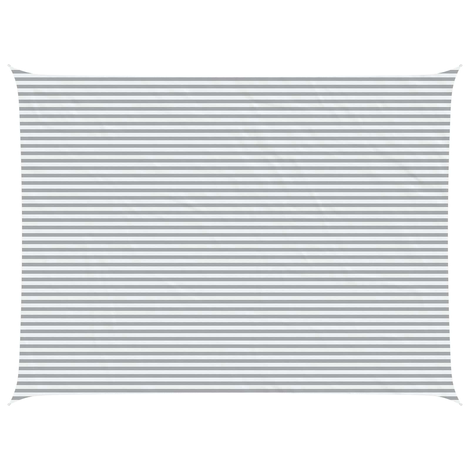 Zonneschaduwzeil Lichtgrijs en wit. 8 x 6 m image 2
