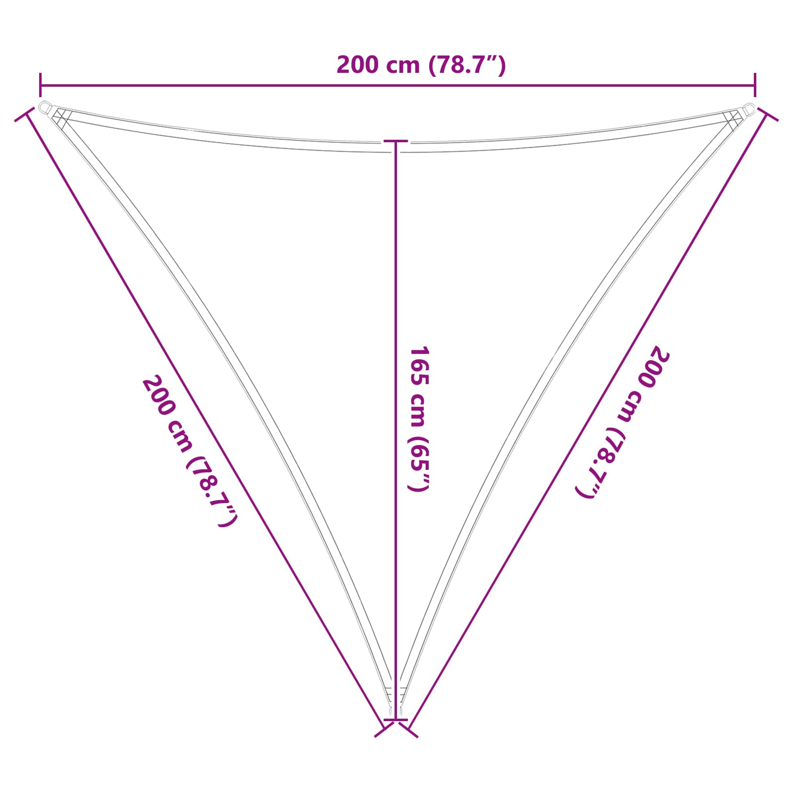 Buiten Zonneschaduwzeil Geel en Wit 2 x 2 x 2 m image 10