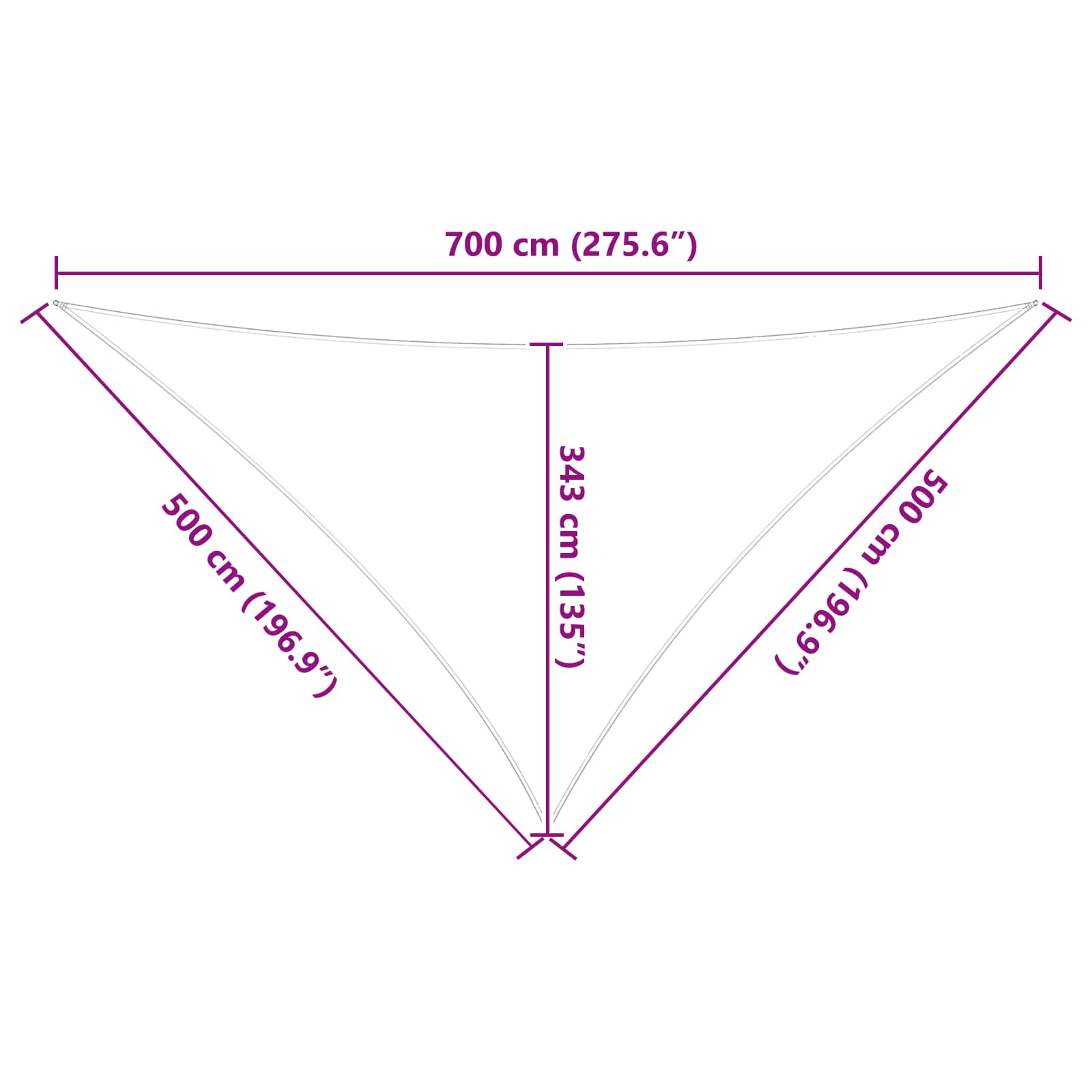 Buiten Zonneschaduwzeil Geel en Wit 7 x 5 x 5 m image 10