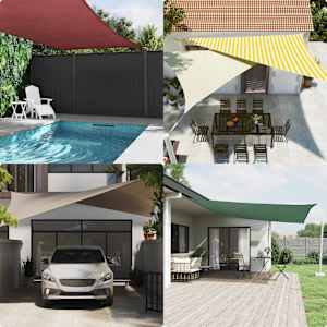 Zunanje sončno senčno platno 5 x 5 x 5 m 100% poliester Oxford