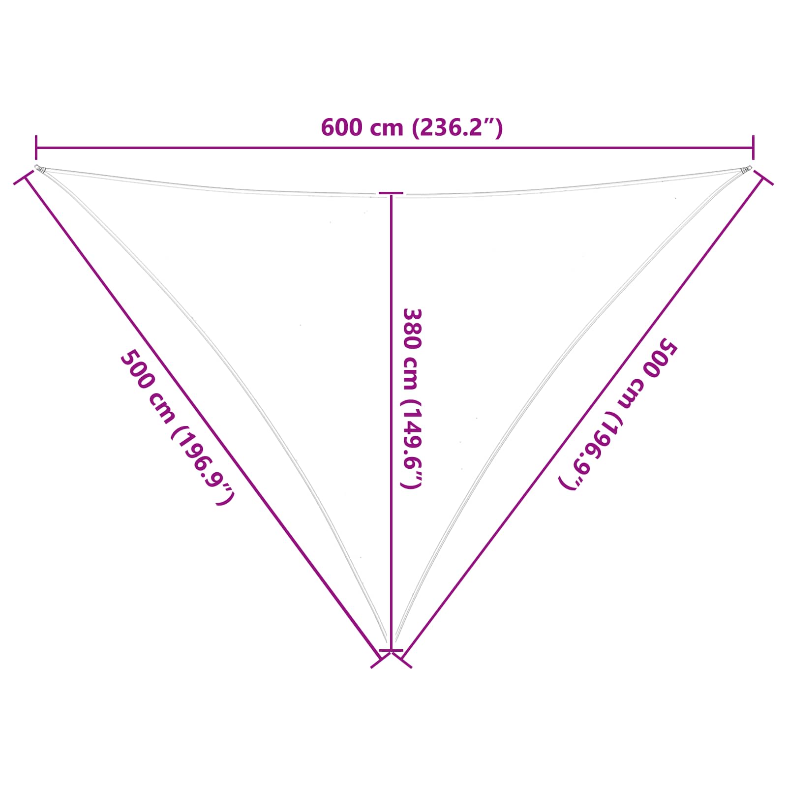 Buiten Zonneschaduwzeil Geel en Wit 5 x 5 x 6 m image 10
