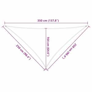 Sluneční plachta Modrá a bílá 2,5 x 2,5 x 3,5 m - obrázek 10