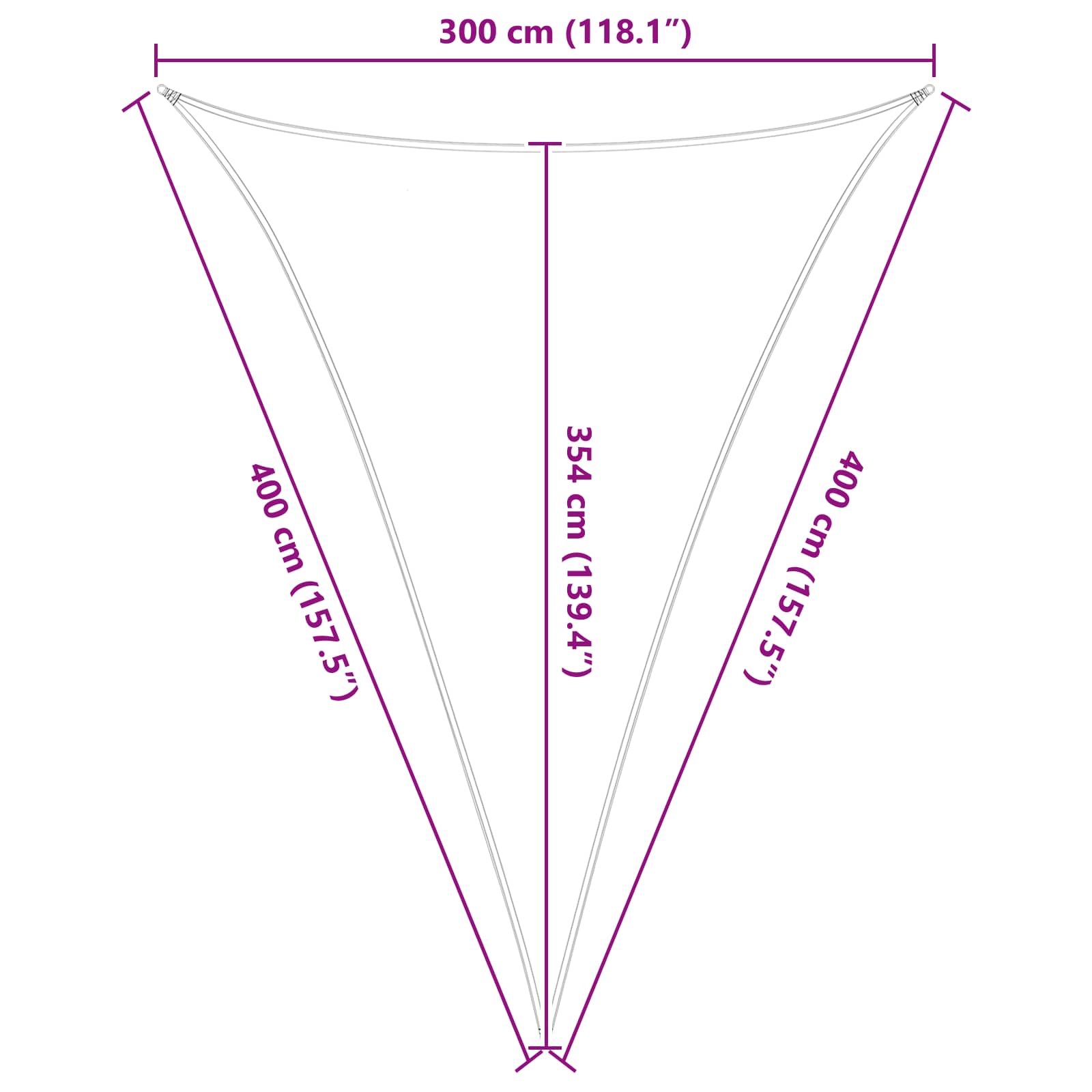 Buiten Zonneschaduwzeil Blauw en Wit 3 x 4 x 4 m image 10