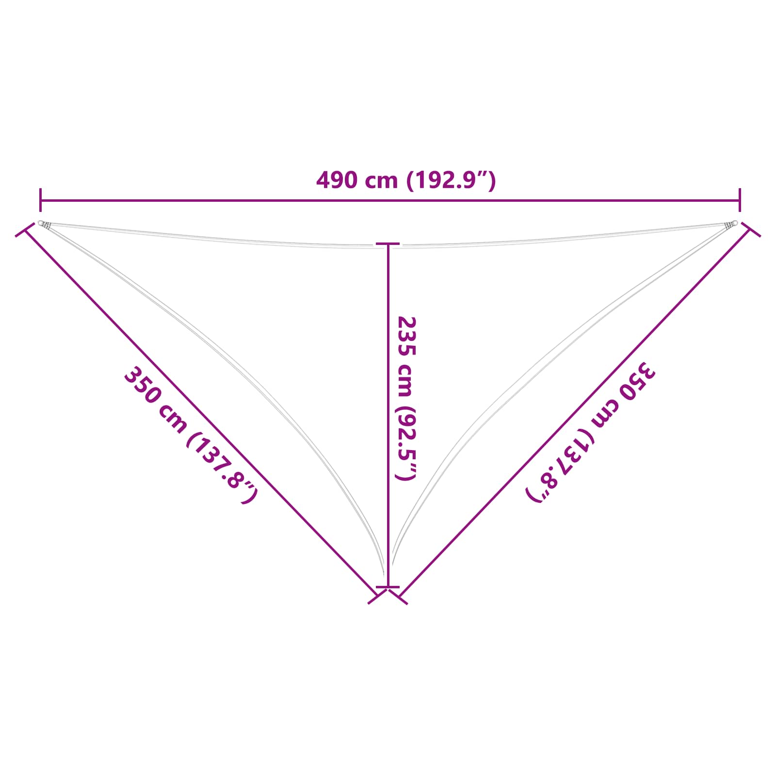 Buiten Zonneschaduwzeil Lichtgrijs en wit. 3,5 x 3,5 x 4,9 m image 10