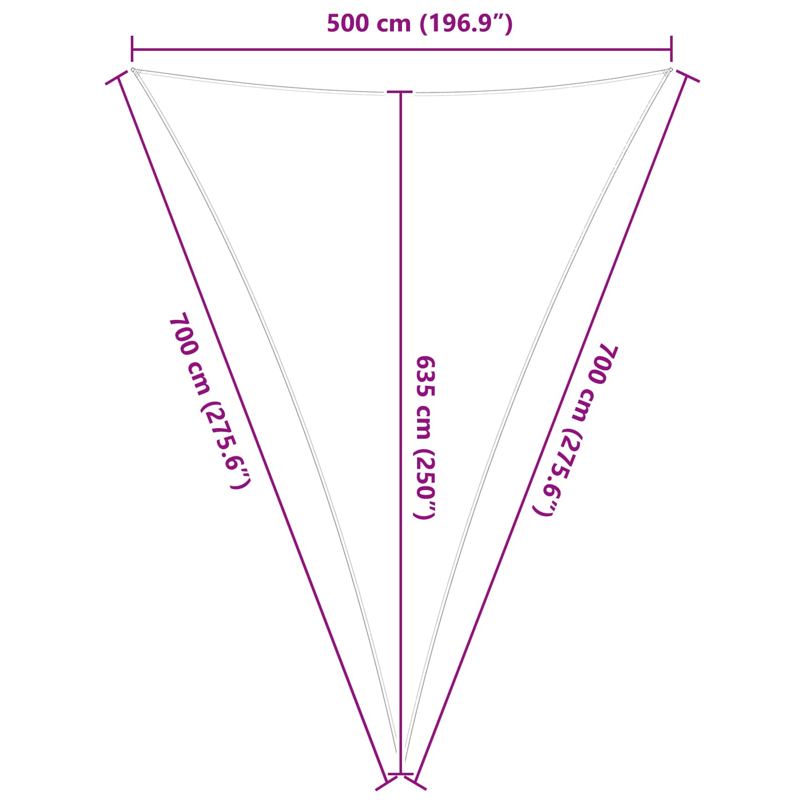 Buiten Zonneschaduwzeil Lichtgrijs en wit. 5 x 7 x 7 m image 10