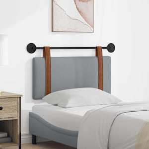 Viseče vzglavje postelje Svetlo siva Antikni PU