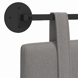 Závěsná čelní deska Nástěnný Taupe 110 x 55 x 5 cm textil - obrázek 9