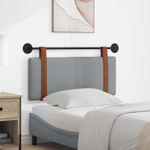 Viseče vzglavje postelje Svetlo siva Antikni PU