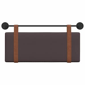 Závěsná čelní deska Tmavě hnědá 110 x 55 x 5 cm Antický PU - obrázek 5
