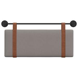 Závěsná čelní deska Nástěnný Taupe 110 x 55 x 5 cm Antický PU - obrázek 5