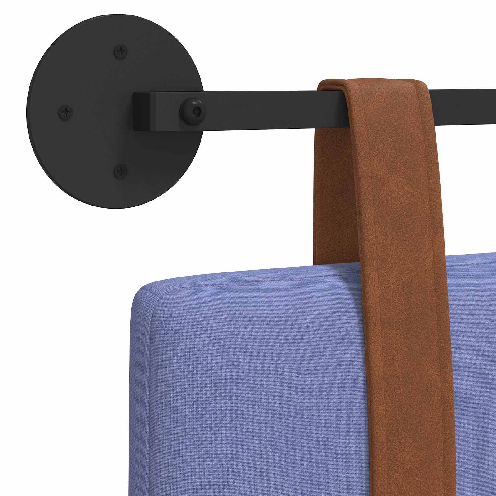 vidaXL Hängevorderseite Uni Jeans blau 110 x 55 x 5 cm Antikes PU – Bild 9