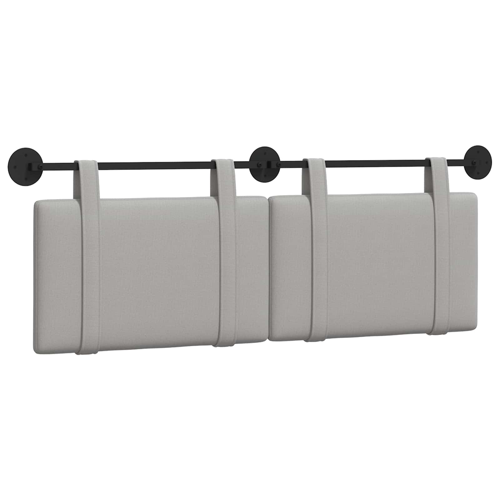 vidaXL Hangend hoofdbord Wolkengrijs Stof grijs, foto 3