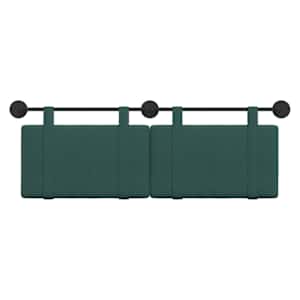 Závěsná čelní deska Tmavě zelená 130 x 55 x 5 cm textil - obrázek 5