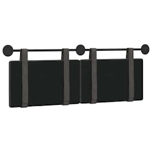 Závěsná čelní deska Nástěnný Černý 130 x 55 x 5 cm Antický PU - obrázek 7