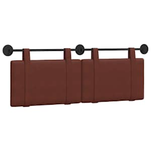 Závěsná čelní deska Lesklá hnědá 130 x 55 x 5 cm Antický PU - obrázek 2