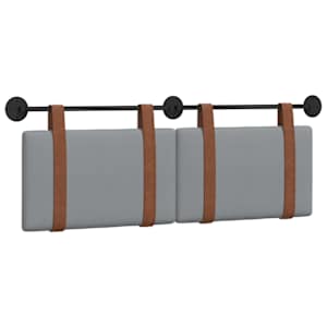 Závěsná čelní deska Světle šedá 130 x 55 x 5 cm Antický PU - obrázek 2