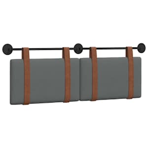 Závěsná čelní deska Tmavě šedá 130 x 55 x 5 cm Antický PU - obrázek 2