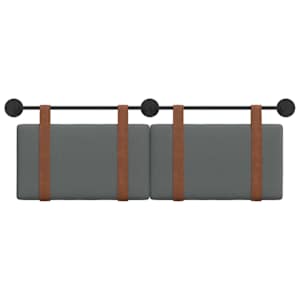 Závěsná čelní deska Tmavě šedá 130 x 55 x 5 cm Antický PU - obrázek 5