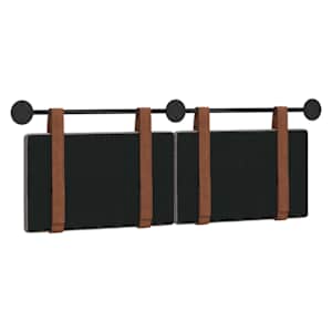 Závěsná čelní deska Nástěnný Taupe 130 x 55 x 5 cm Antický PU - obrázek 7