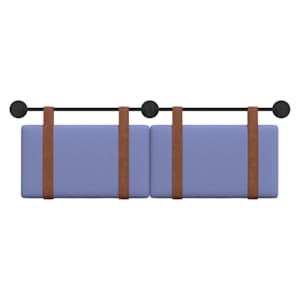 Závěsná čelní deska Modrá džínovina 130 x 55 x 5 cm Antický PU - obrázek 5