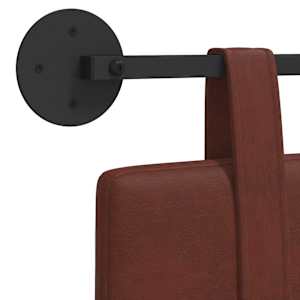 Závěsná čelní deska Lesklá hnědá 150 x 55 x 5 cm Antický PU - obrázek 9