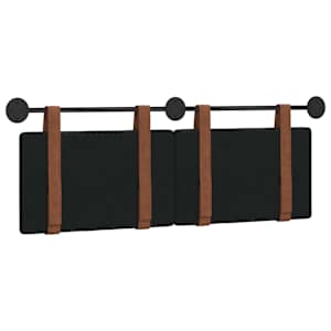 Závěsná čelní deska Nástěnný Černý 150 x 55 x 5 cm Antický PU - obrázek 7