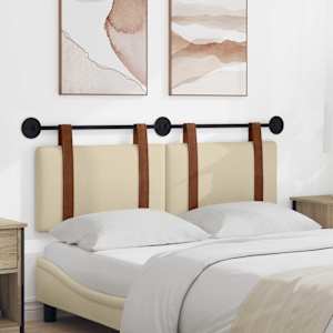 Viseče vzglavje postelje krema Antikni PU