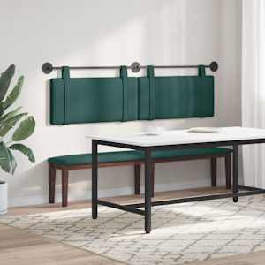 Závěsná čelní deska Tmavě zelená 170 x 55 x 5 cm textil - obrázek 4