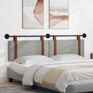 Viseče vzglavje postelje Oblačno siva Antikni PU