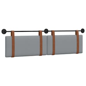 Závěsná čelní deska Světle šedá 170 x 55 x 5 cm Antický PU - obrázek 2