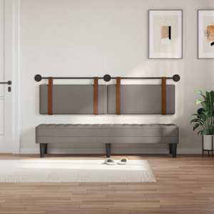 Závěsná čelní deska Nástěnný Taupe 170 x 55 x 5 cm Antický PU - obrázek 3