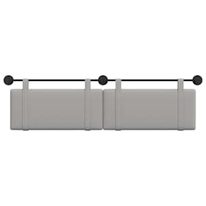 Závěsná čelní deska Oblačno šedá 190 x 55 x 5 cm textil - obrázek 5