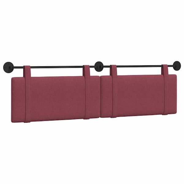vidaXL Rippuv voodipeats Veinpunane kangas