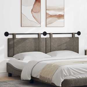 Viseče vzglavje postelje Siva Antikni PU