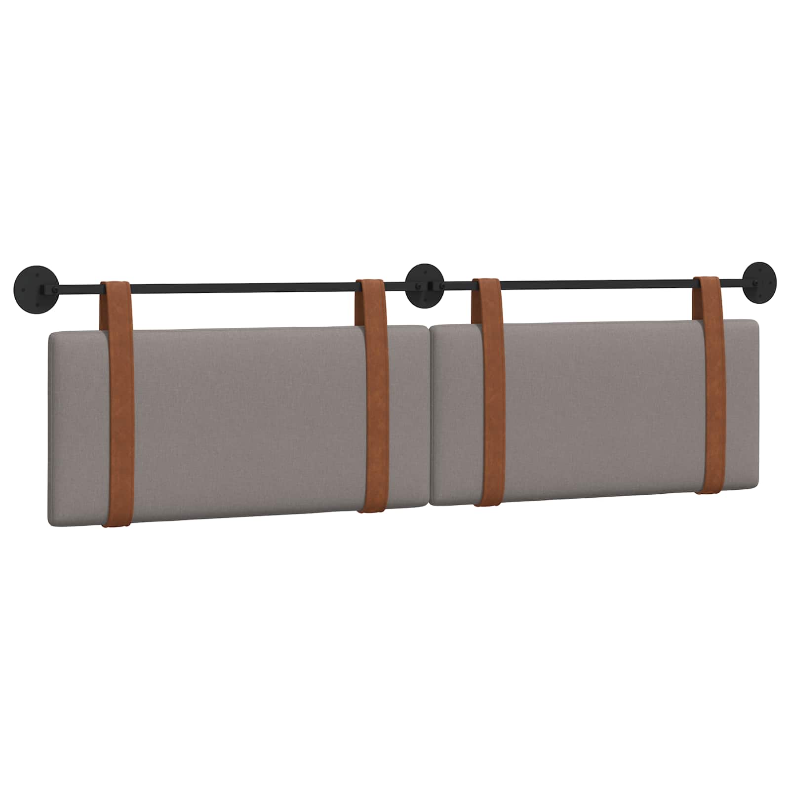 Závěsná čelní deska Nástěnný Taupe 190 x 55 x 5 cm Antický PU - obrázek 2