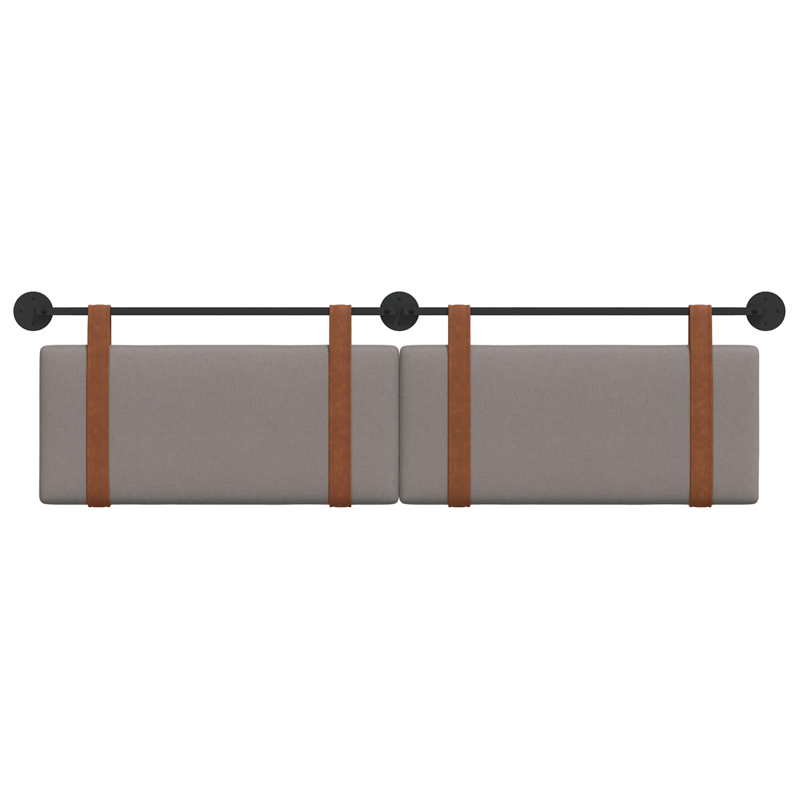 Závěsná čelní deska Nástěnný Taupe 190 x 55 x 5 cm Antický PU - obrázek 5