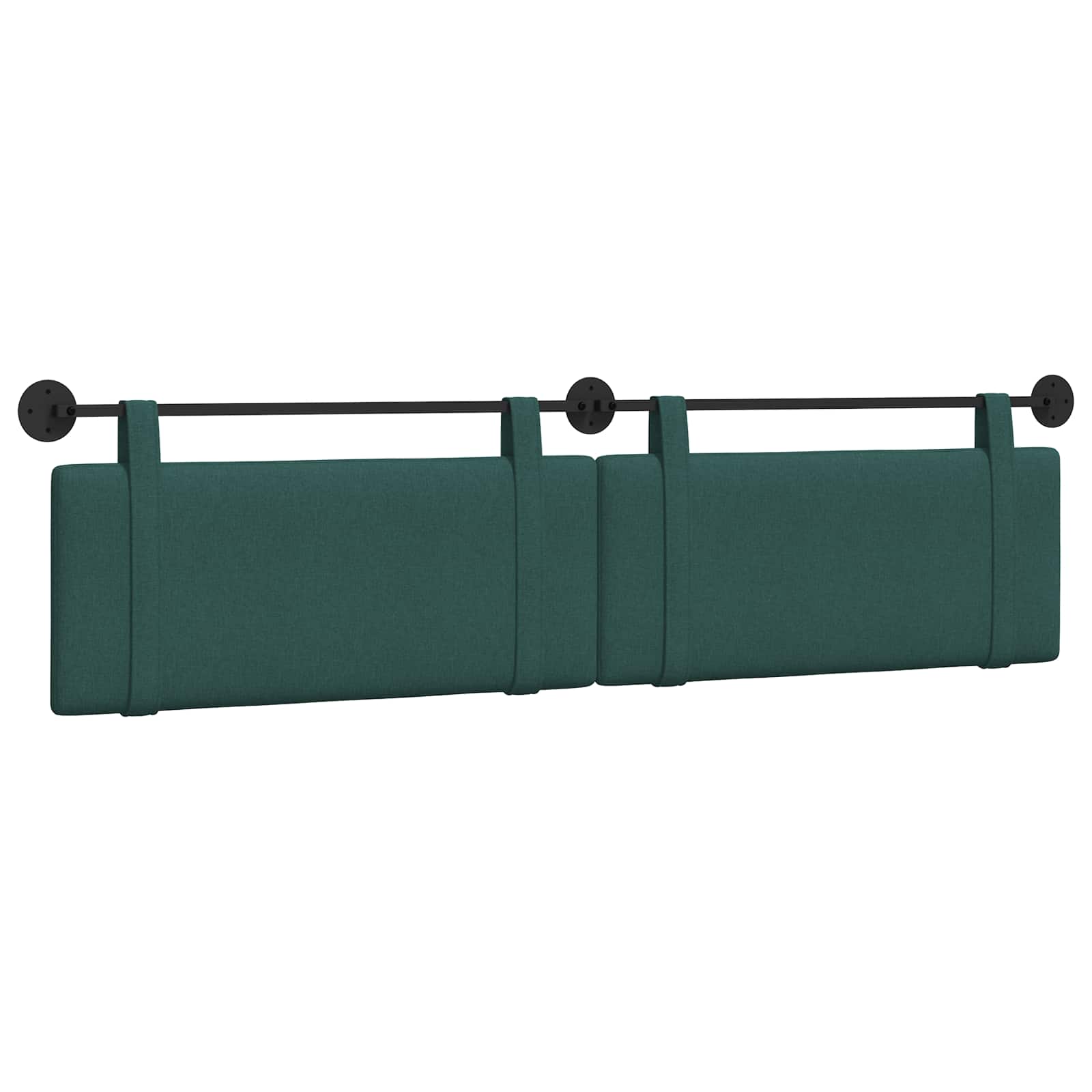 vidaXL Hangend hoofdbord Donkergroen Stof groen, foto 3