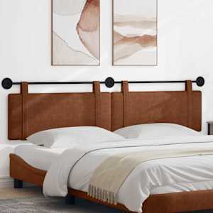 Viseče vzglavje postelje Rjava Antikni PU