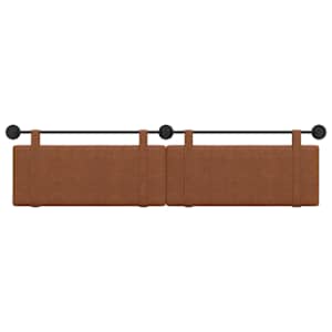 Závěsná čelní deska Nástěnný Hnědá 210 x 55 x 5 cm Antický PU - obrázek 5