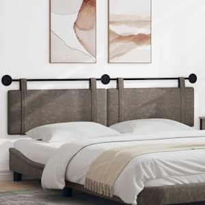 Viseče vzglavje postelje Siva Antikni PU