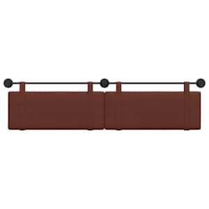 Závěsná čelní deska Lesklá hnědá 210 x 55 x 5 cm Antický PU - obrázek 5