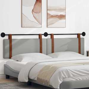 Viseče vzglavje postelje Oblačno siva Antikni PU