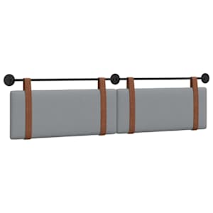 Závěsná čelní deska Světle šedá 210 x 55 x 5 cm Antický PU - obrázek 2