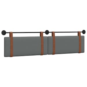 Závěsná čelní deska Tmavě šedá 210 x 55 x 5 cm Antický PU - obrázek 2