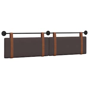 Závěsná čelní deska Tmavě hnědá 210 x 55 x 5 cm Antický PU - obrázek 2